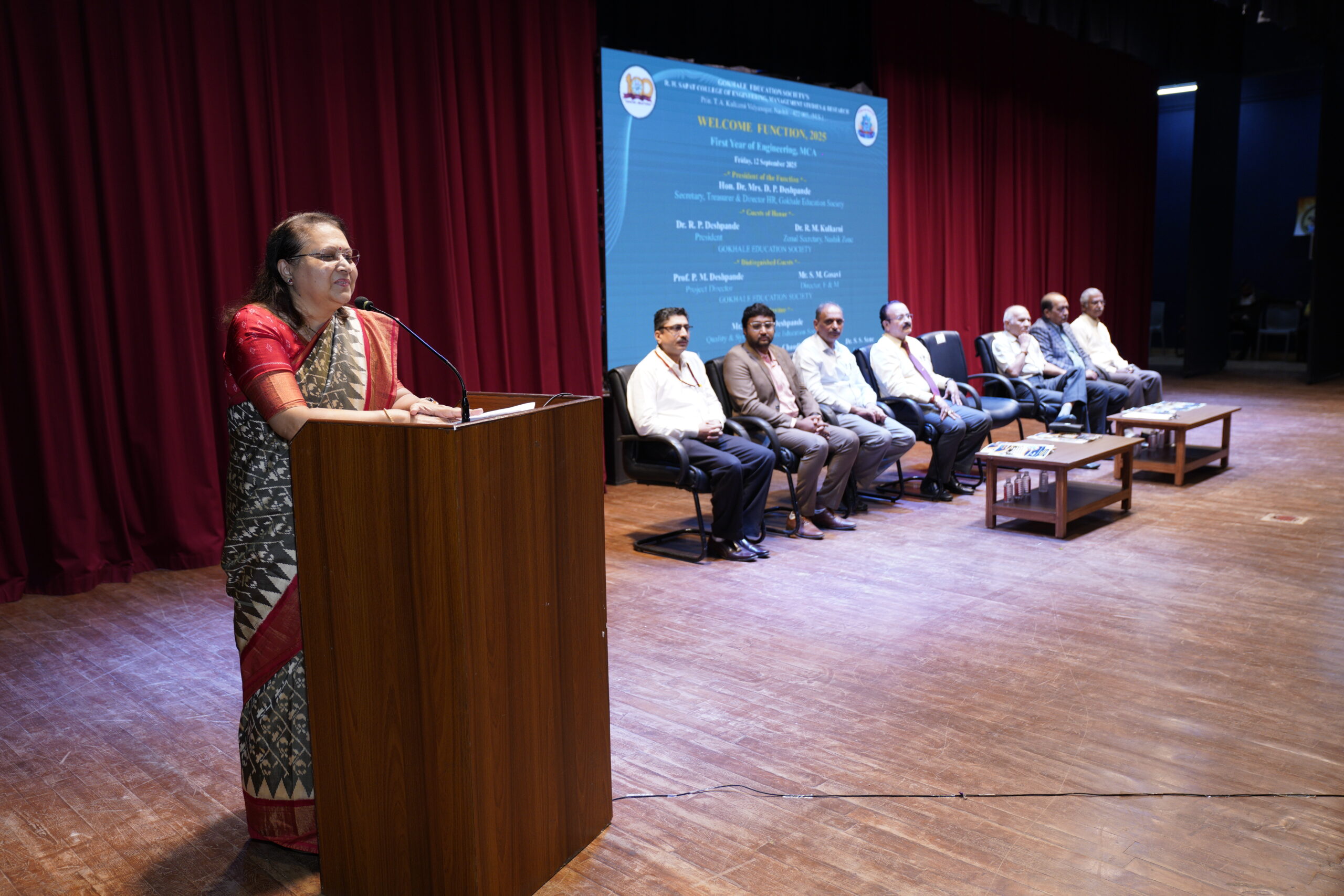 Address by Chief guest Dr. Mrs. Deepti P. Deshpande, Secretary, Gokhale Education Society, Nashik